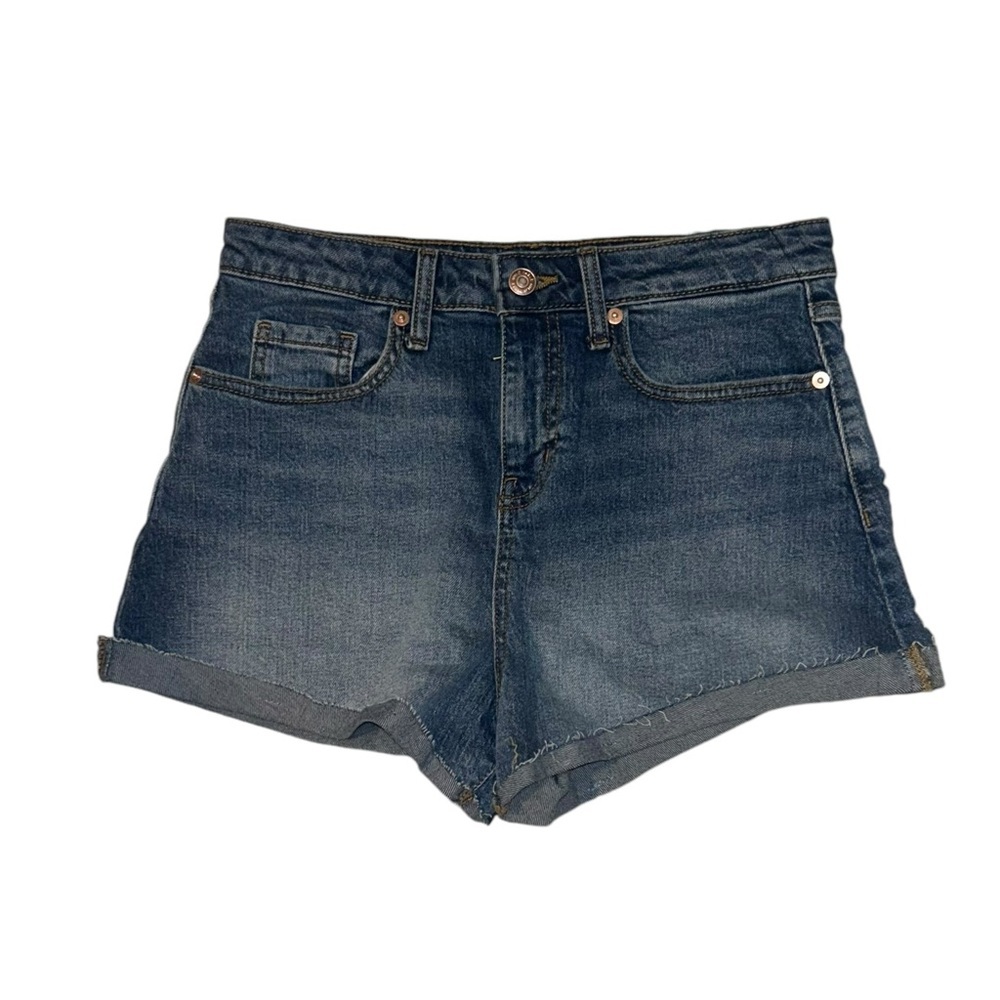 Wild‎ Fable High-Rise Rolled Cuff Shorts NWT Women’s 4/2.5” Inseam Medium Wash - Picture 3 of 9